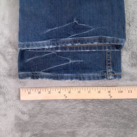 BKE Star 20 Jean Women 36x33.5, Tag 34x33.5 Bootcut Blue Denim Cotton Distressed - Picture 12 of 15